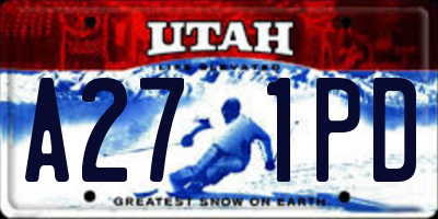 UT license plate A271PD