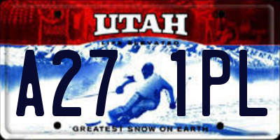 UT license plate A271PL