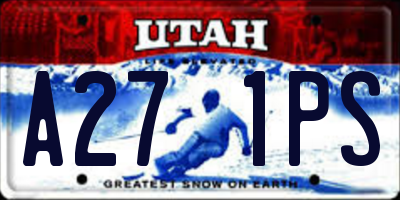 UT license plate A271PS