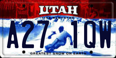 UT license plate A271QW