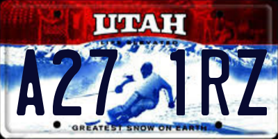 UT license plate A271RZ