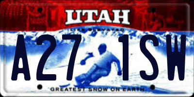 UT license plate A271SW