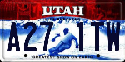 UT license plate A271TW