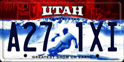 UT license plate A271XI