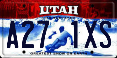 UT license plate A271XS