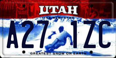 UT license plate A271ZC