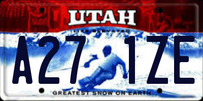 UT license plate A271ZE