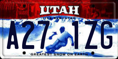 UT license plate A271ZG