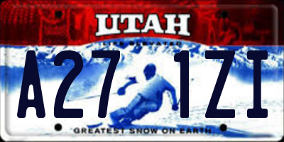 UT license plate A271ZI