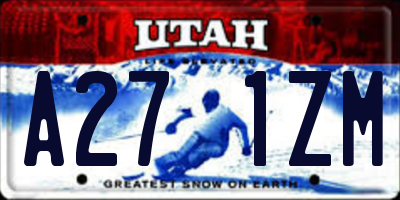 UT license plate A271ZM