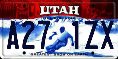 UT license plate A271ZX