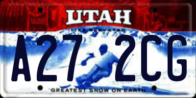 UT license plate A272CG