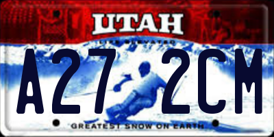 UT license plate A272CM