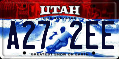 UT license plate A272EE