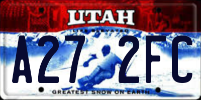 UT license plate A272FC