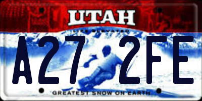 UT license plate A272FE