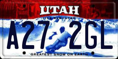 UT license plate A272GL