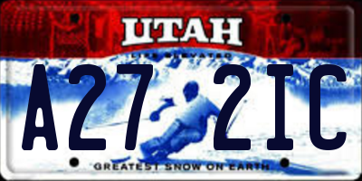 UT license plate A272IC