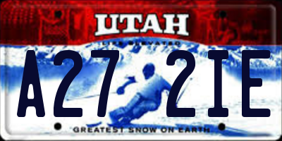 UT license plate A272IE