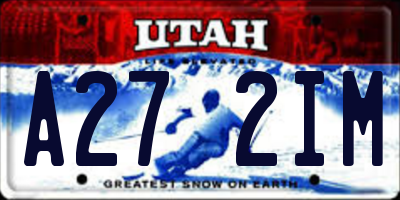 UT license plate A272IM