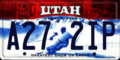 UT license plate A272IP