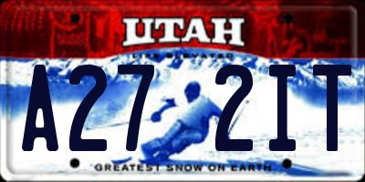 UT license plate A272IT