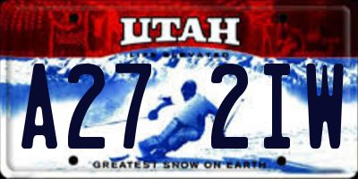 UT license plate A272IW