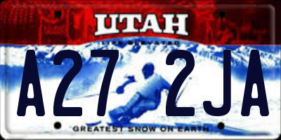 UT license plate A272JA