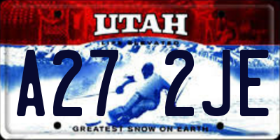 UT license plate A272JE