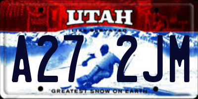 UT license plate A272JM