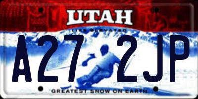 UT license plate A272JP
