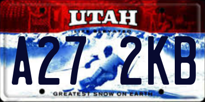 UT license plate A272KB