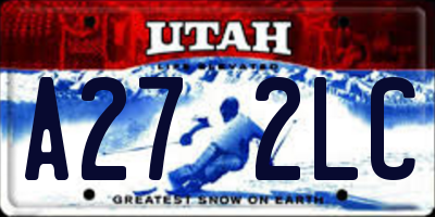 UT license plate A272LC
