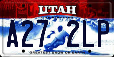 UT license plate A272LP