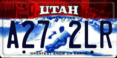 UT license plate A272LR
