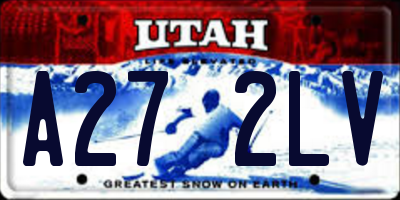 UT license plate A272LV