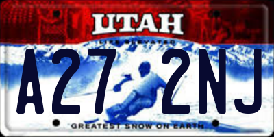 UT license plate A272NJ