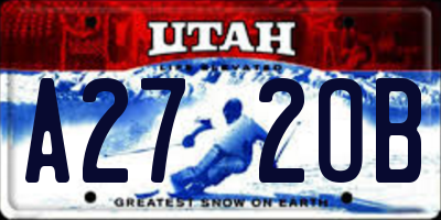UT license plate A272OB