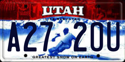 UT license plate A272OU