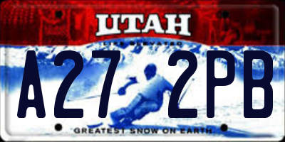 UT license plate A272PB