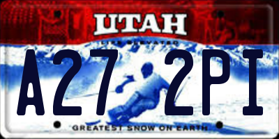 UT license plate A272PI