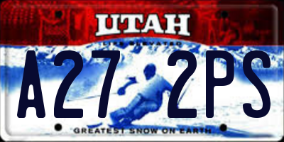 UT license plate A272PS
