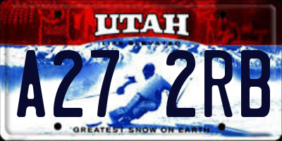 UT license plate A272RB