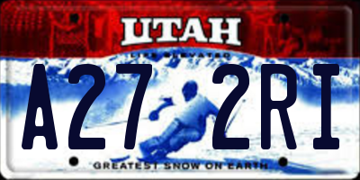 UT license plate A272RI