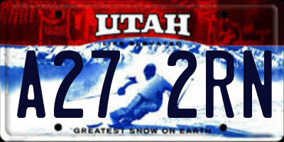 UT license plate A272RN