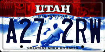 UT license plate A272RW