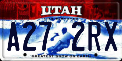 UT license plate A272RX