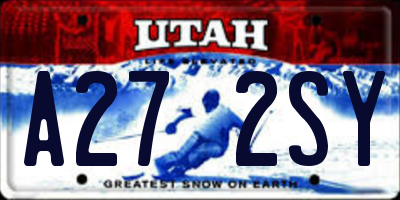 UT license plate A272SY