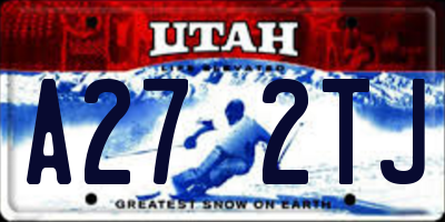 UT license plate A272TJ