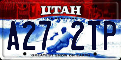 UT license plate A272TP